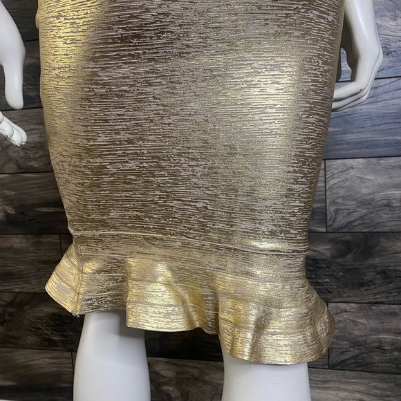 NWT Rosedress Strapless Flute Style Gold Dress - Picture 4 of 10